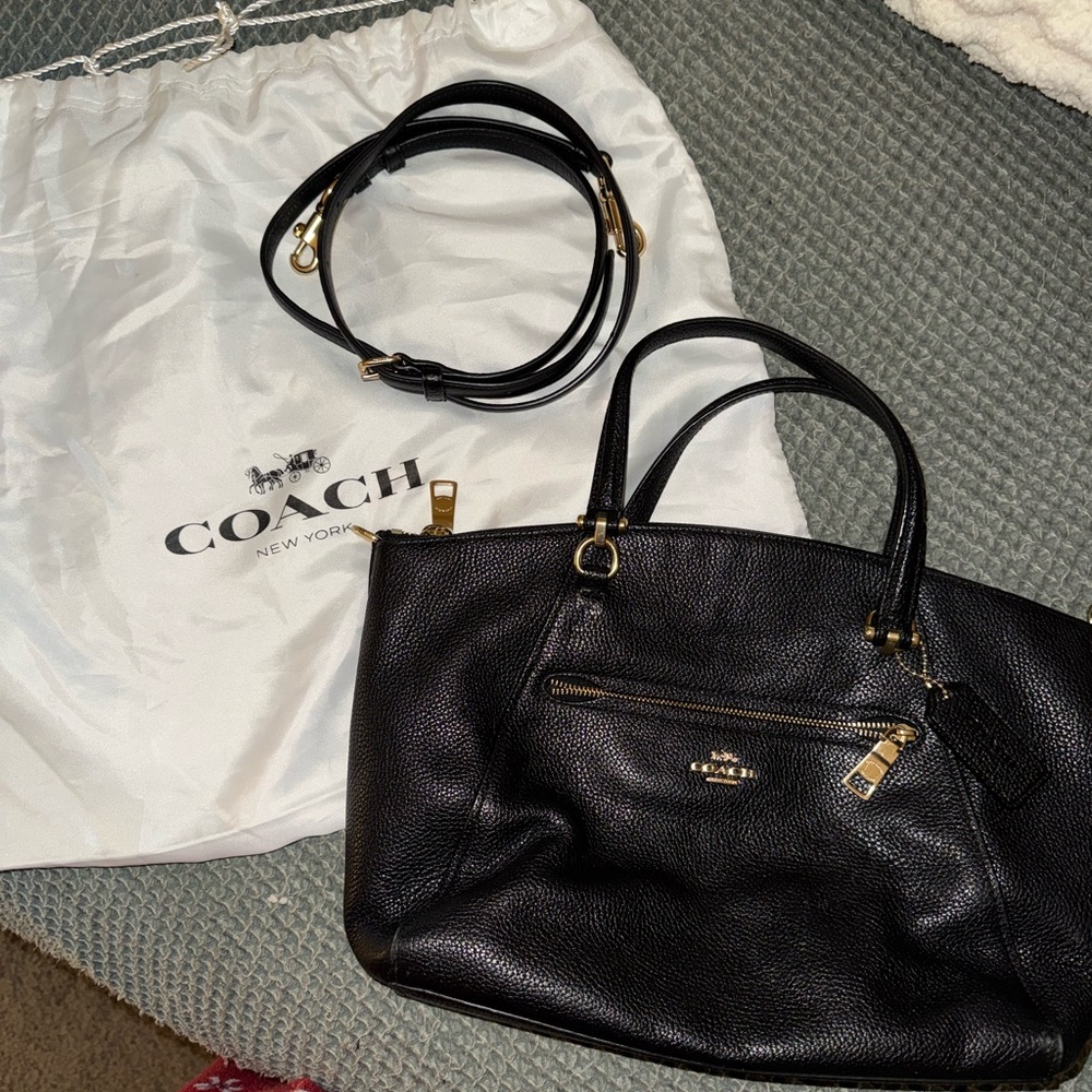 Coach Black Leather Satchel